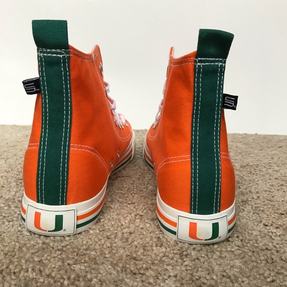 Univ of Miami SKICKS Sneakers Tennis Shoe High Top - Picture 8 of 8
